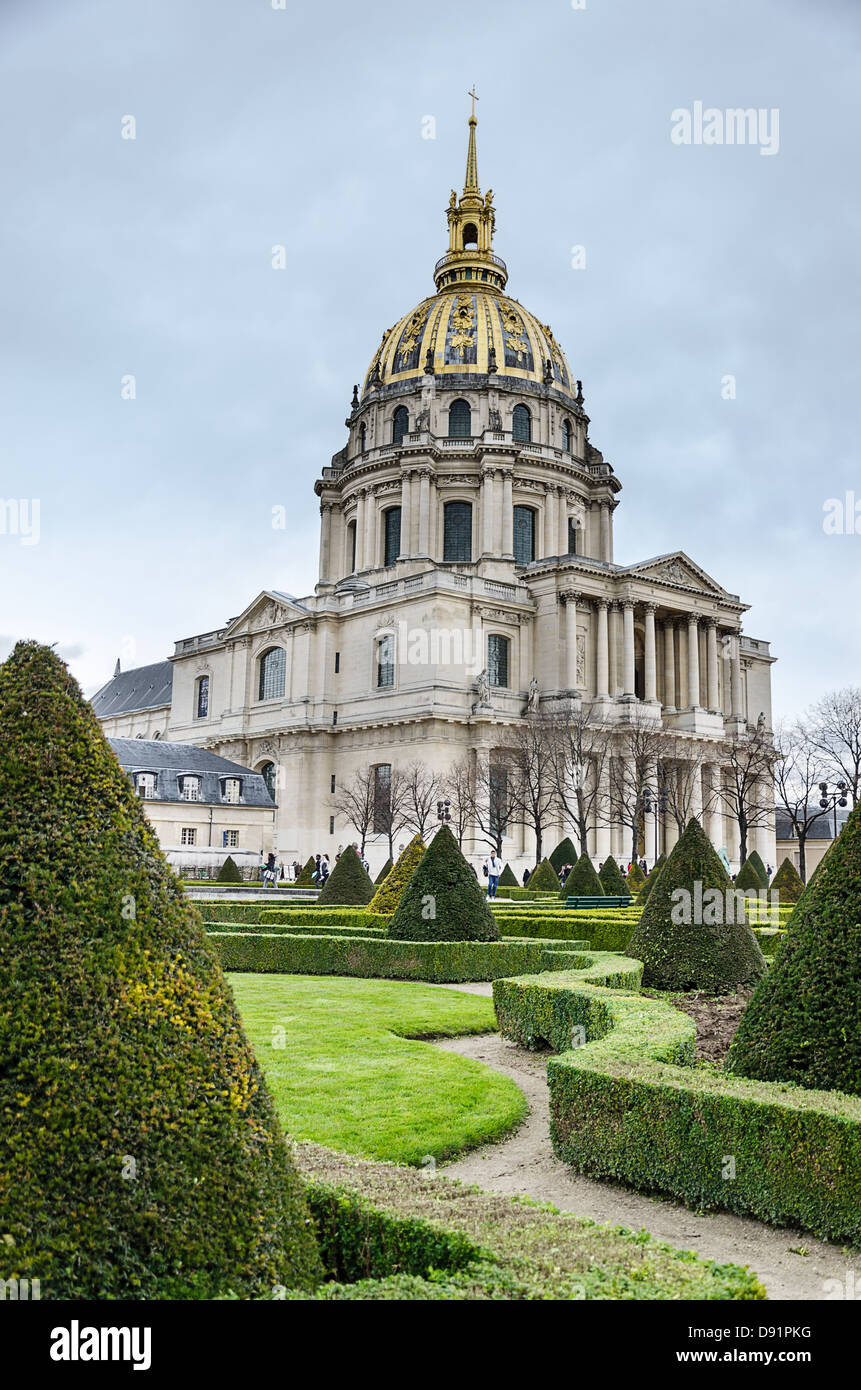 PARIS, FRANCE - APRIL 10: The Dome Cathedral, Les Invalides, Paris Stock Photo