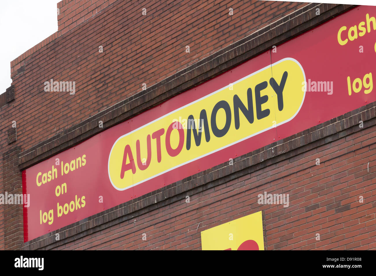 AutoMoney office in Bolton. Automoney are a short term cash loan specialist using the borrowers car logbook as security. Stock Photo