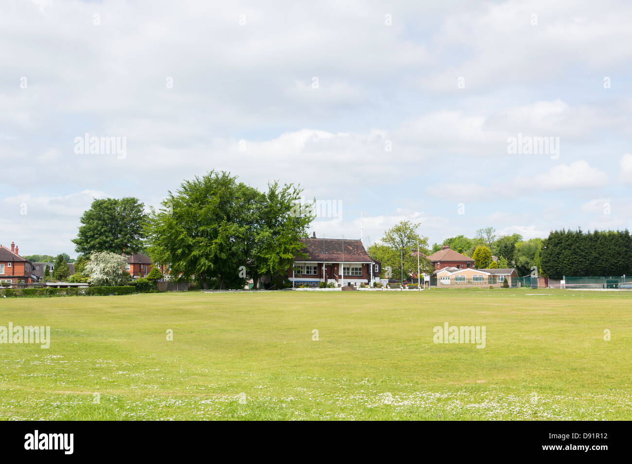 The ground and pavilion of Bolton Cricket Club on Green Lane Stock Photo Alamy