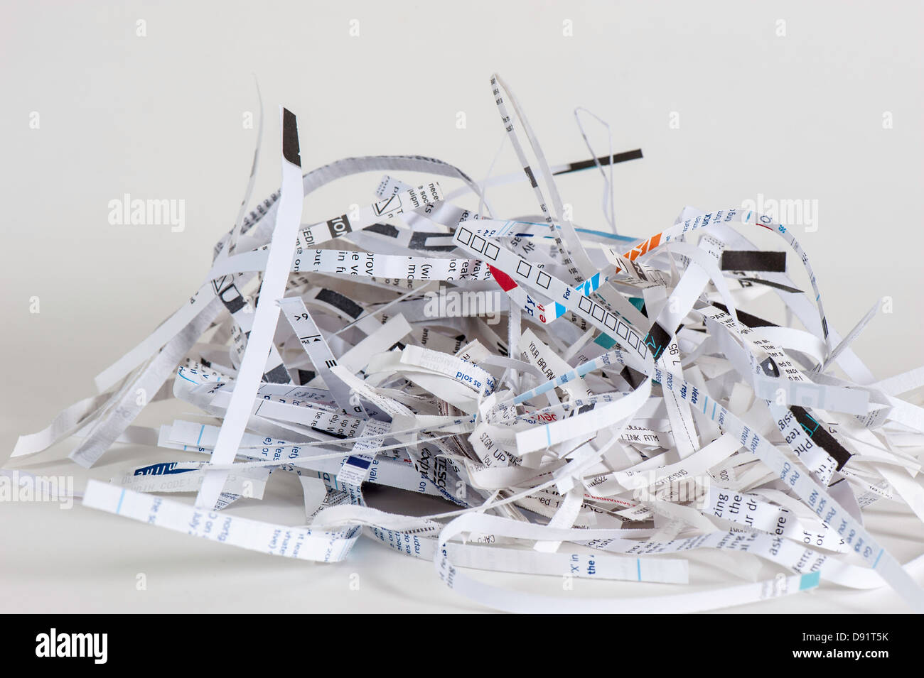 shredded paper document Stock Photo Alamy