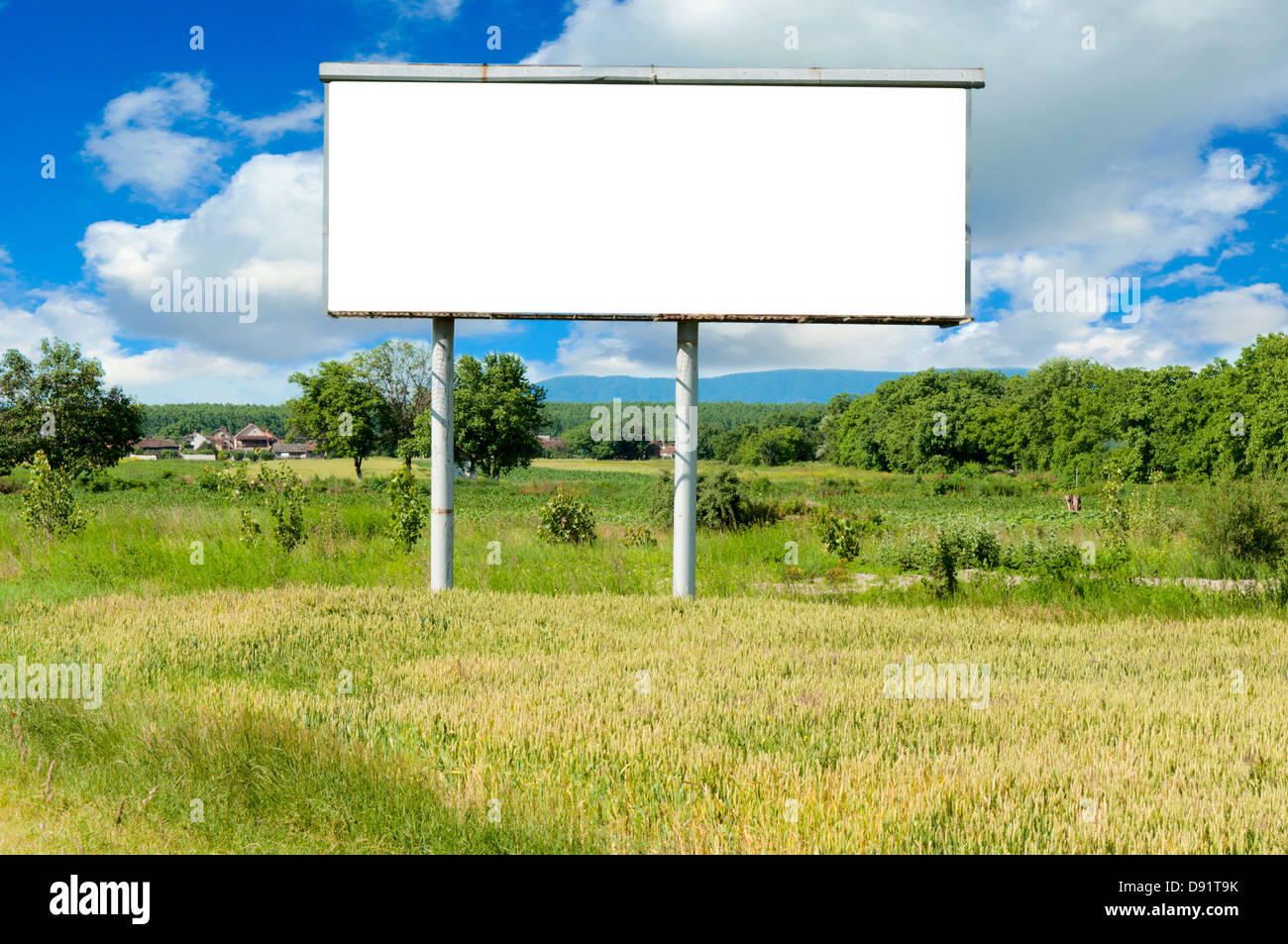 Big blank billboard in the nature Stock Photo - Alamy