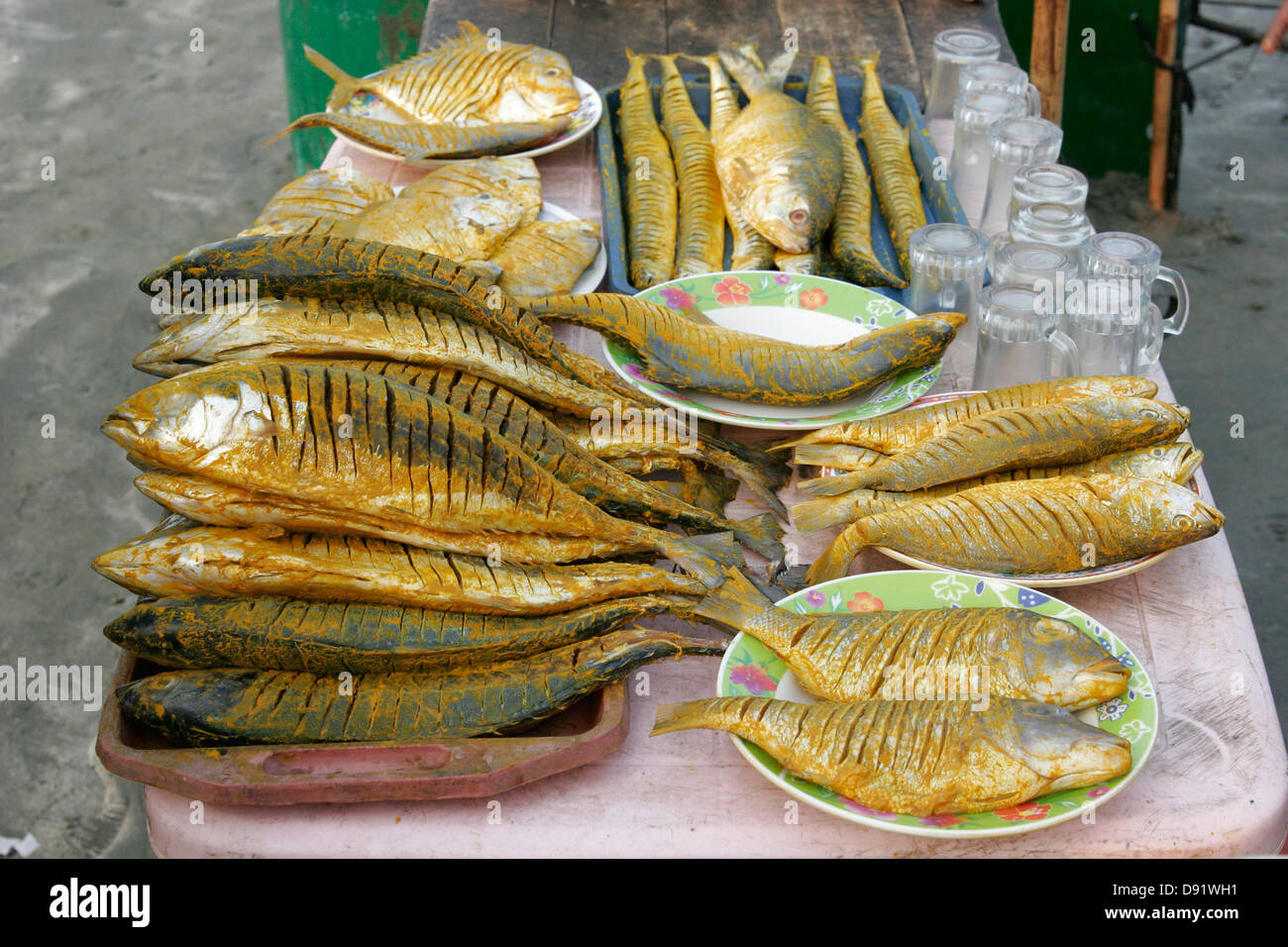 Fresh sea fish marinated in spices, Saint Martin Island, Bangladesh Stock Photo: 57205037 - Alamy