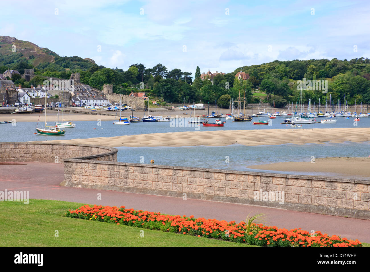 Conwy Castle Conwy Gwynedd Wales Stock Photo