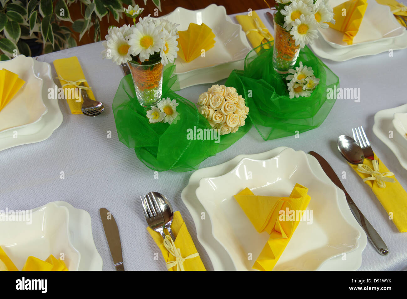 luxury birthday table Stock Photo