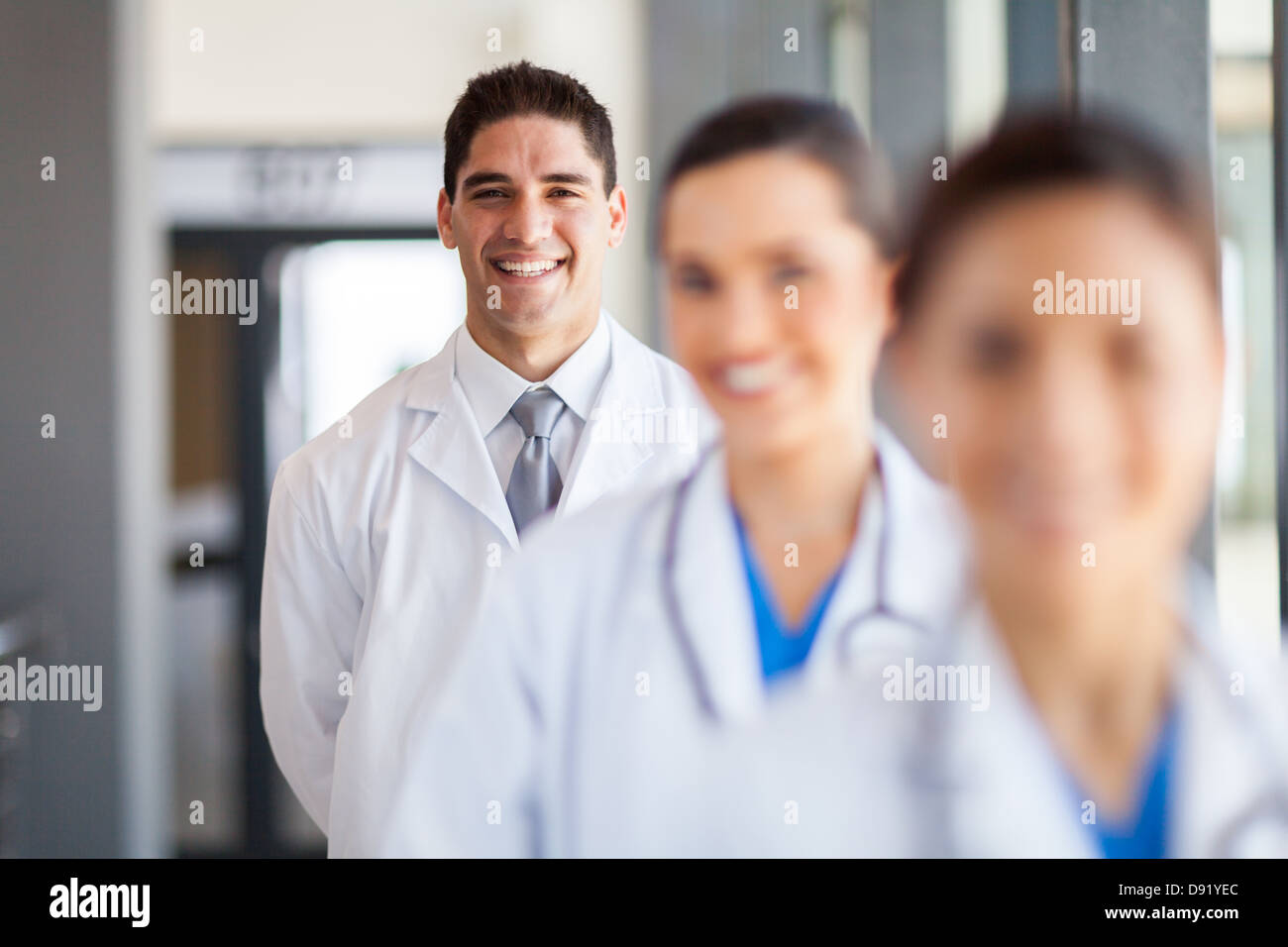 happy group of doctor and nurse portrait in hospital office Stock Photo