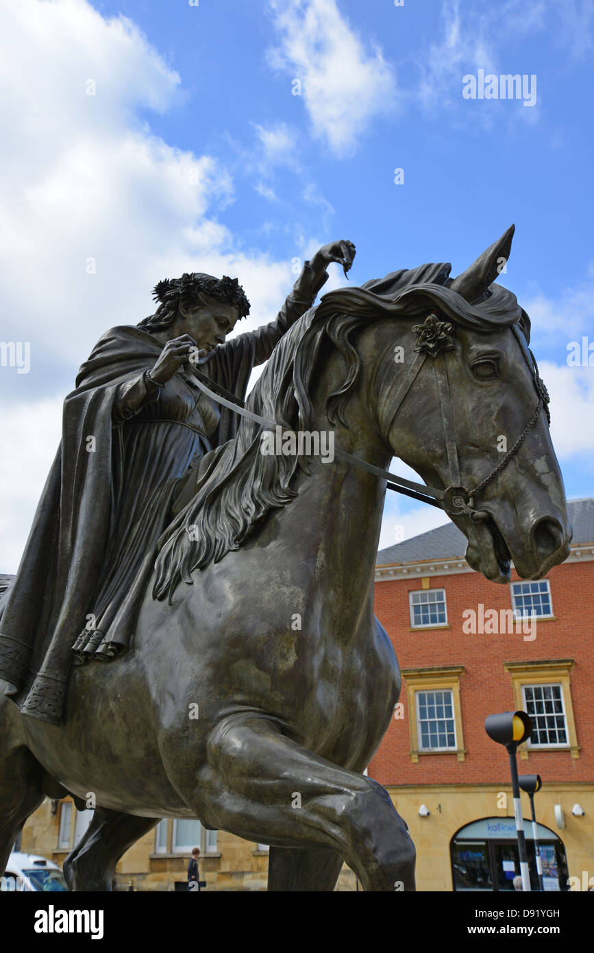 'Fine Lady upon a White Horse' statue, Horse Fair, Banbury, Oxfordshire