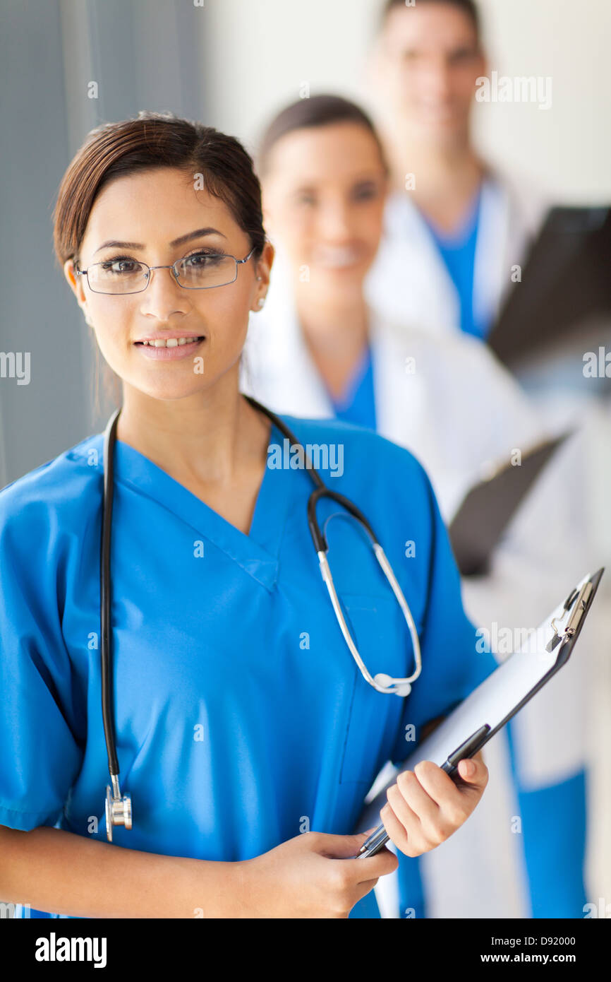 team of medical doctors portrait in hospital Stock Photo