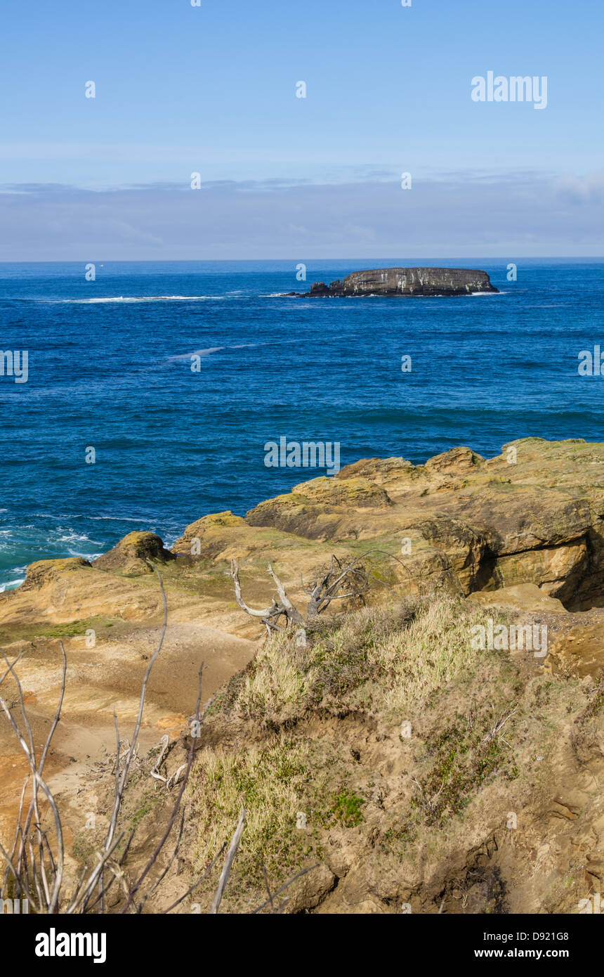 Otter Rock Oregon United States. Gull Rock off the Oregon coast is part