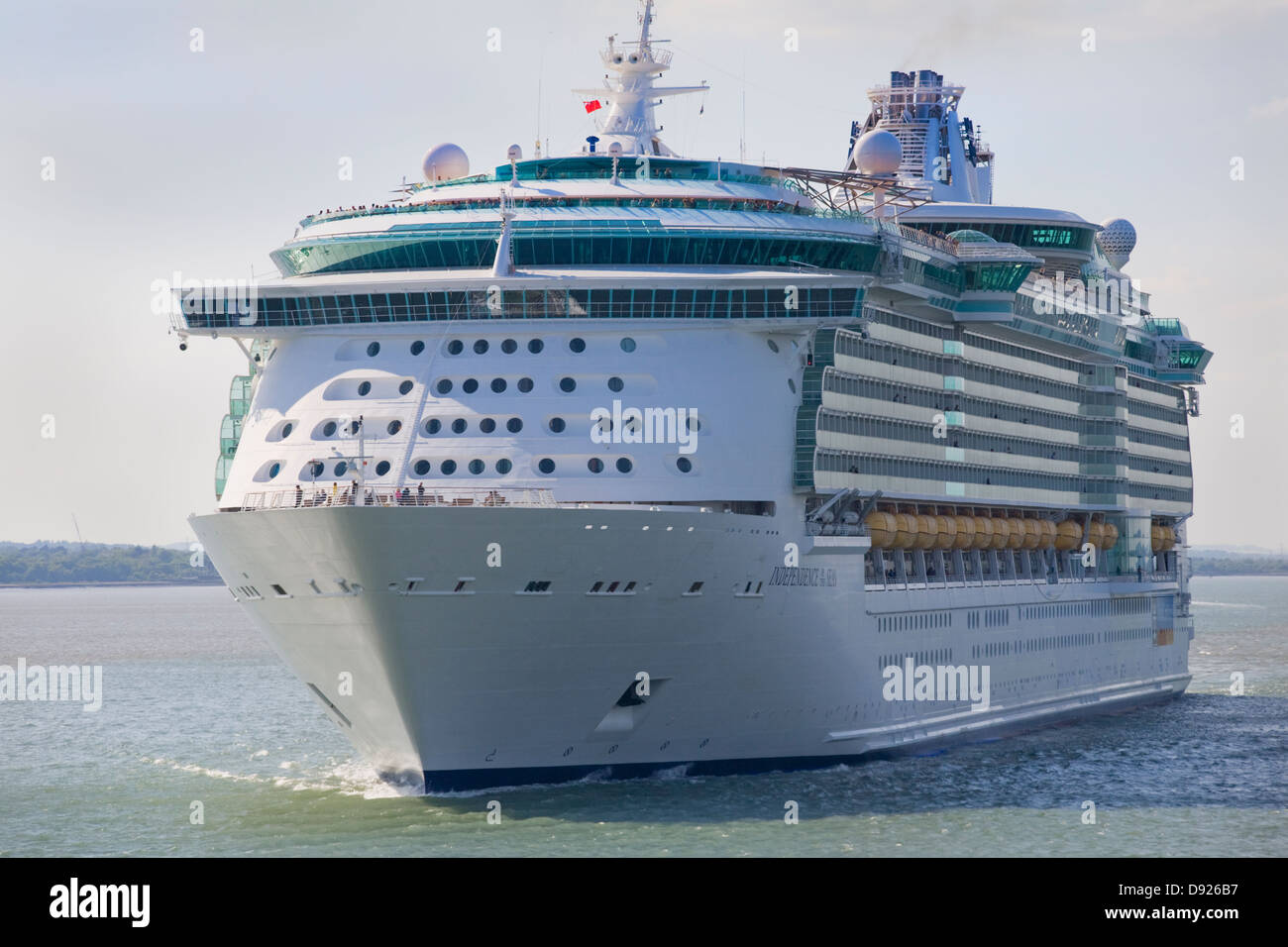 Independence of the Seas cruise ship in the Solent, Southampton Stock Photo