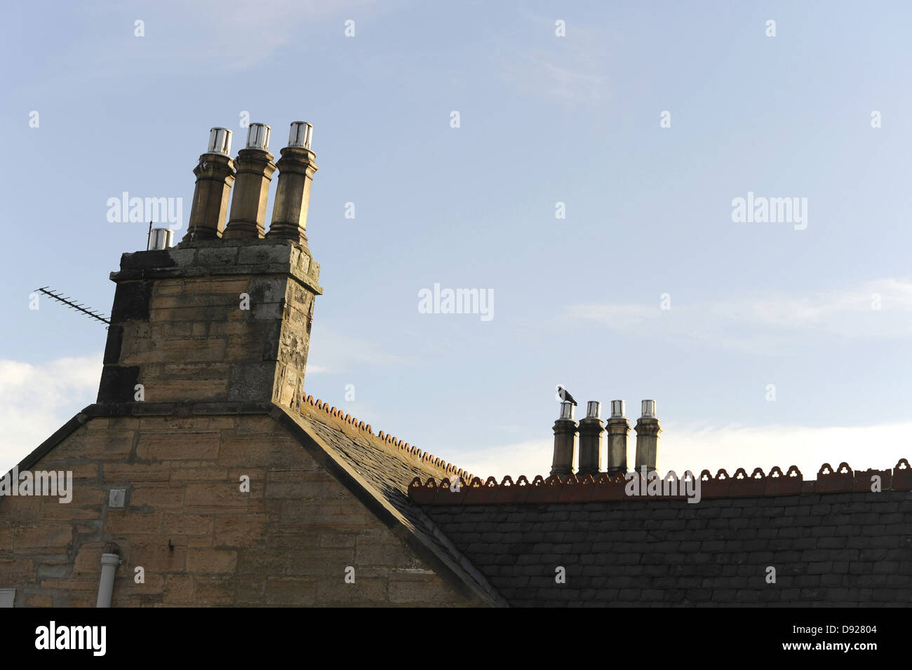 Chimneys, Edinburgh, Scotland, Great Britain Stock Photo