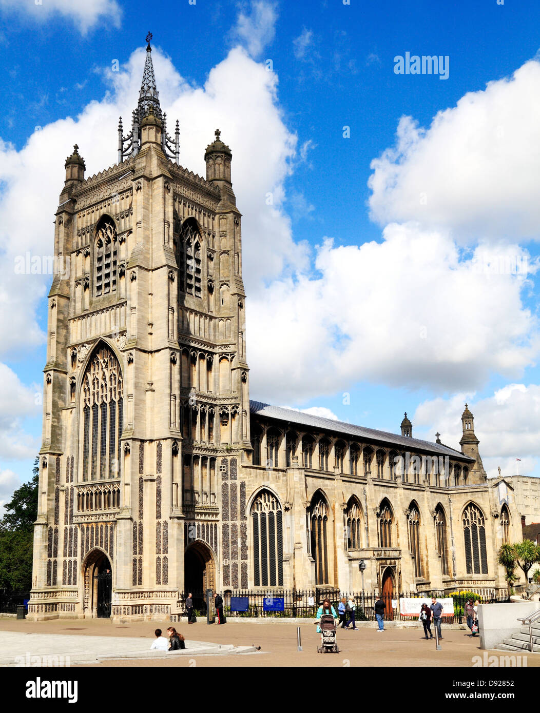 Norwich, St. Peter Mancroft church, Millennium Plain, Norfolk, England, UK, English city centre churches Stock Photo