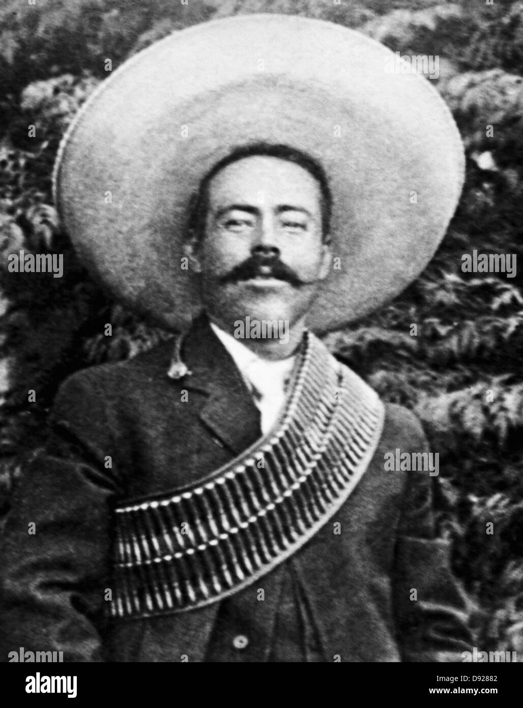 Vintage photo of Mexican revolutionary general Francisco “Pancho” Villa (1878 – 1923). Stock Photo