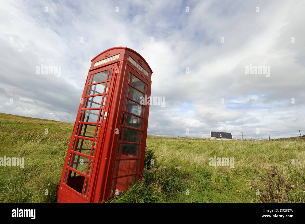 Red telephone box, Isle of Skye, Scotland, Great Britain Stock Photo
