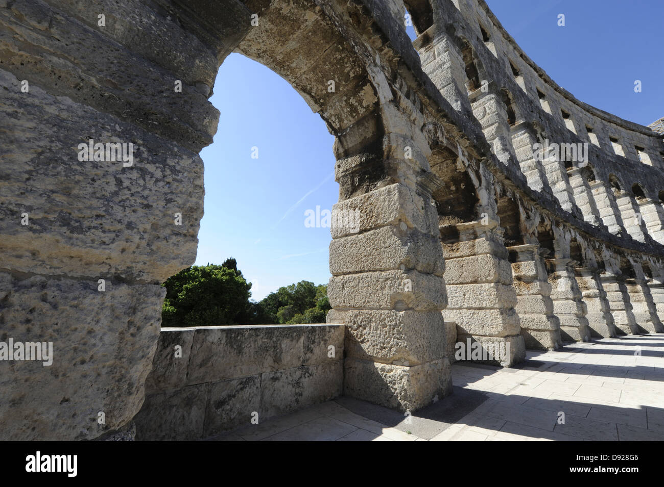 Colosseum Pula Istria Croatia Europe Stock Photo