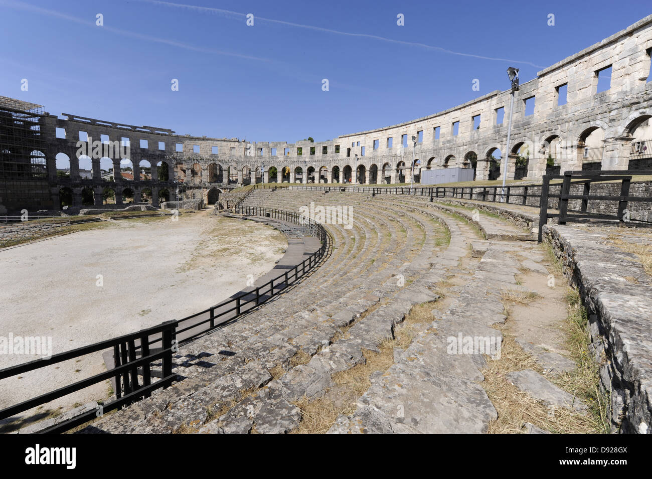 Colosseum, Pula, Istria, Croatia, Europe Stock Photo