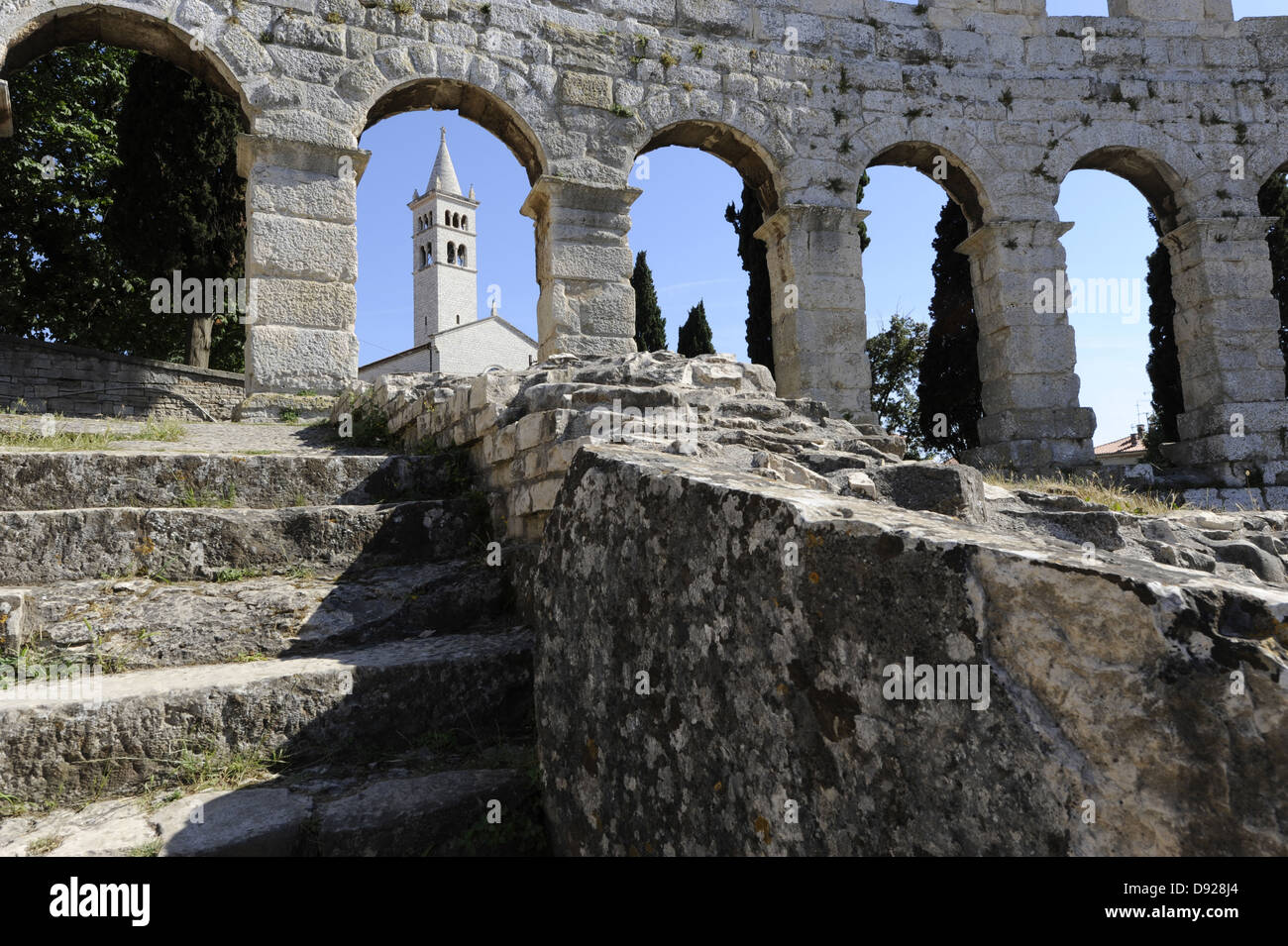 Colosseum, Pula, Istria, Croatia, Europe Stock Photo