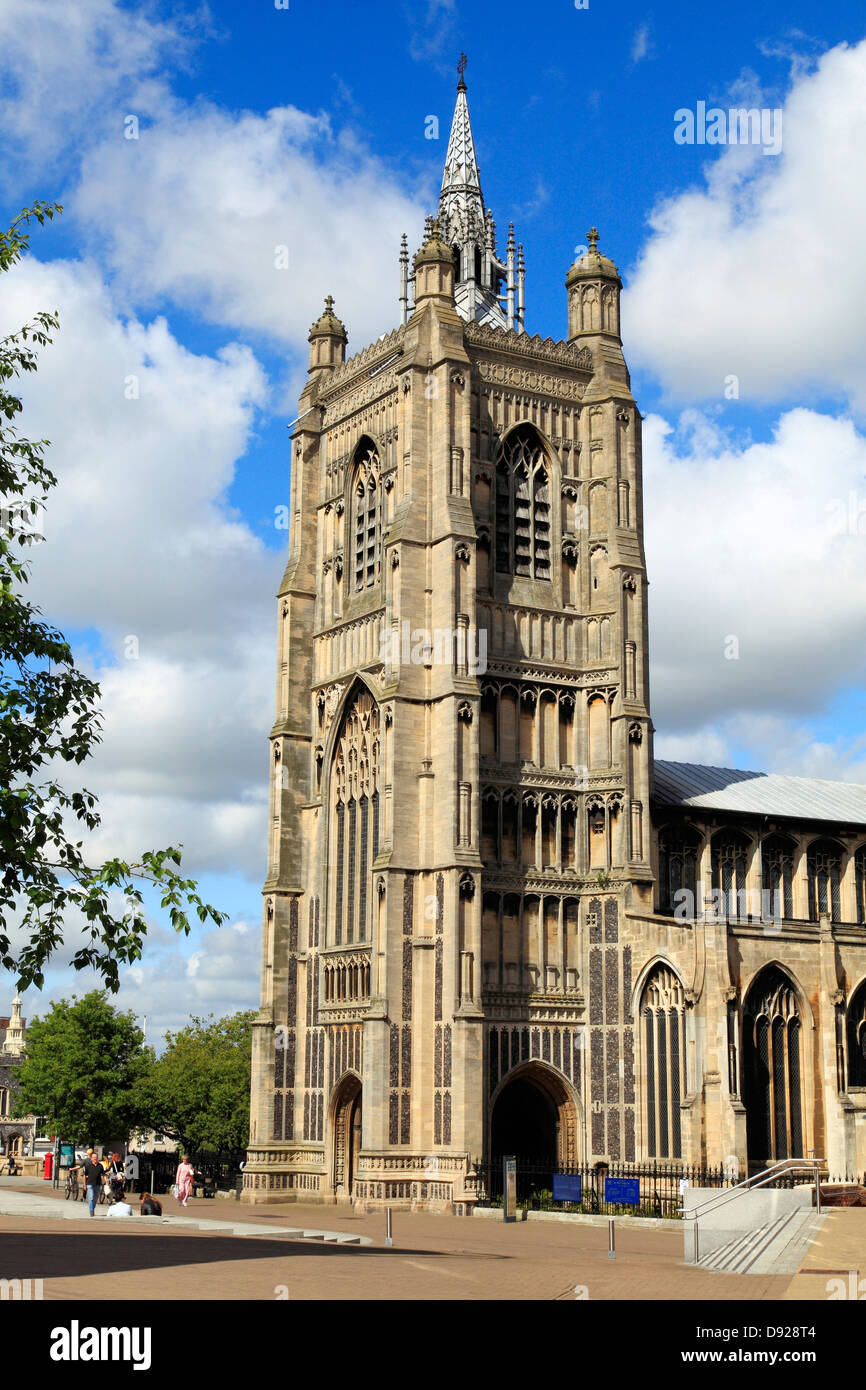 Norwich, St. Peter Mancroft church, Millennium Plain, Norfolk, England, UK, English city centre churches Stock Photo