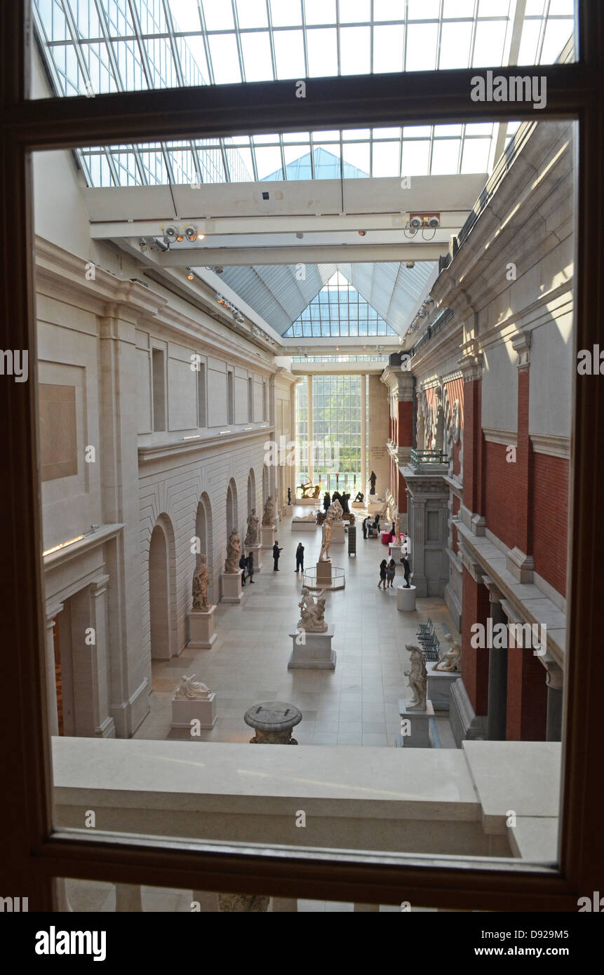 Carroll and Milton Petrie European Sculpture Court in the Metropolitan Museum of New York Stock