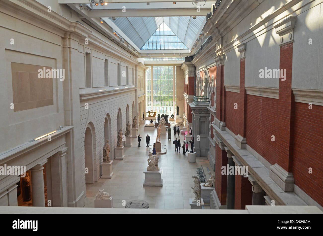 Carroll and Milton Petrie European Sculpture Court in the Metropolitan Museum of New York Stock