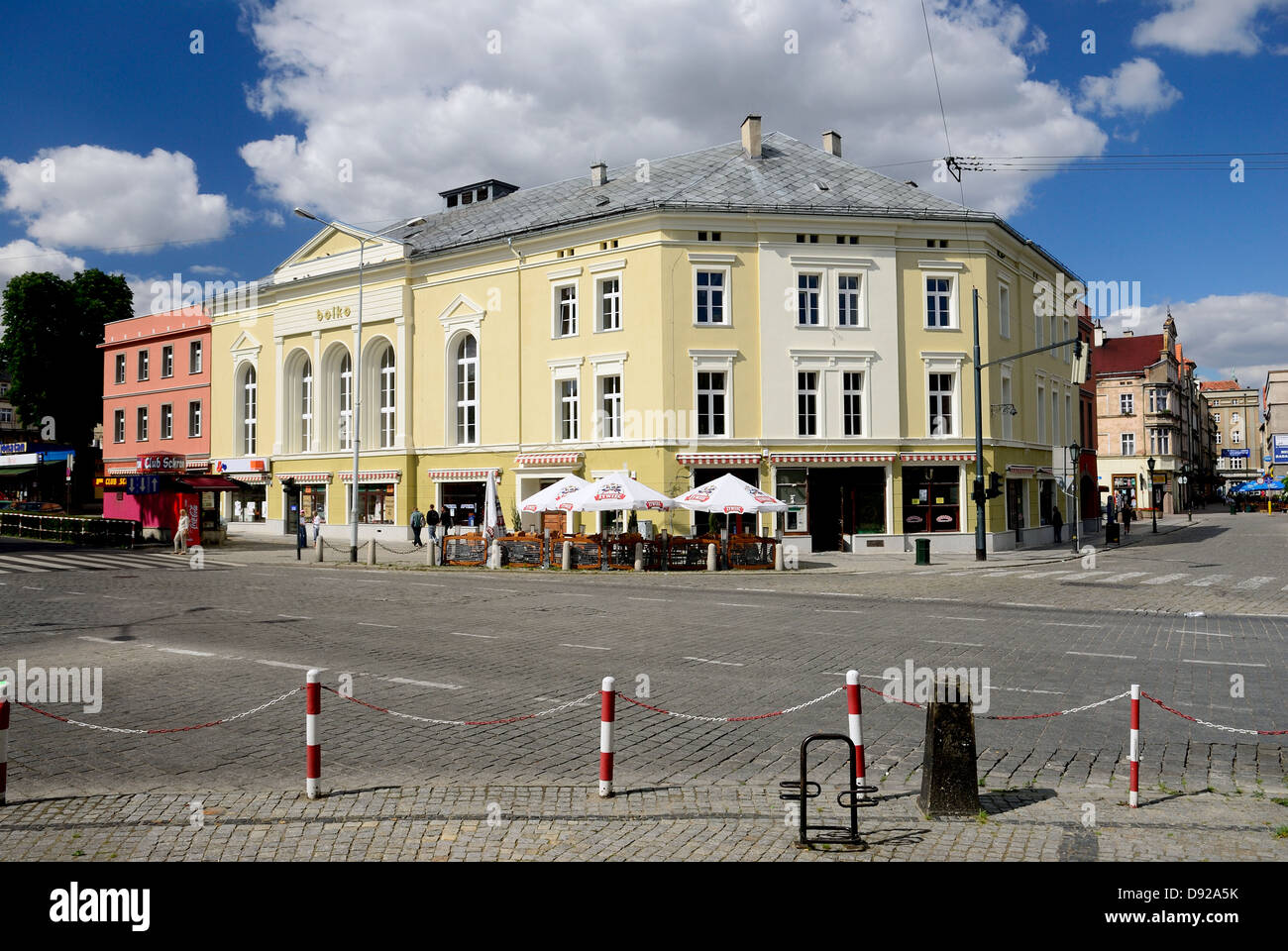 silesia, swidnica, grunwaldzki square, town, poland, europe Stock Photo