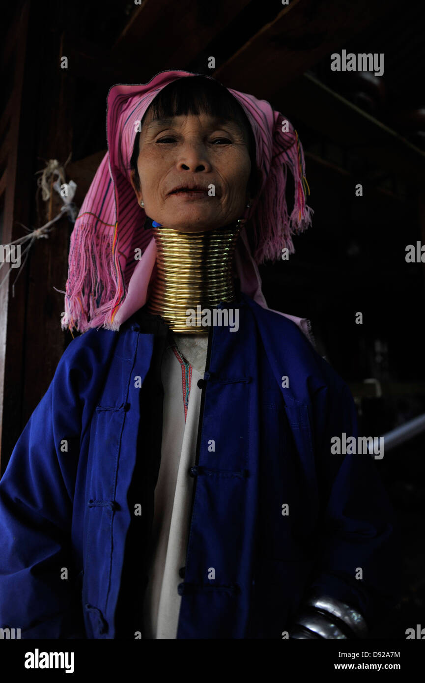 Kayan Tribe Stock Photo