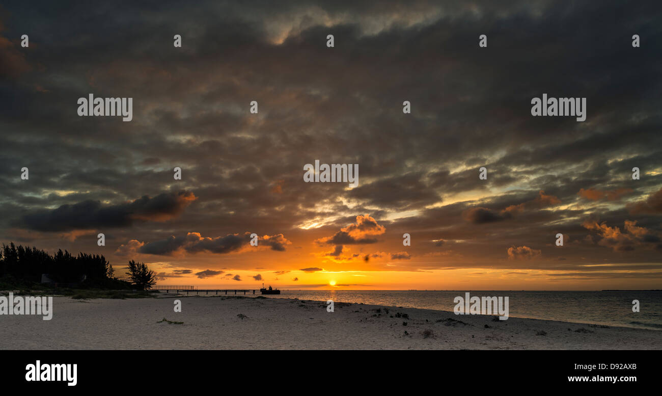 Sunrise on the Gulf Coast from Gasparilla Island Florida Stock Photo