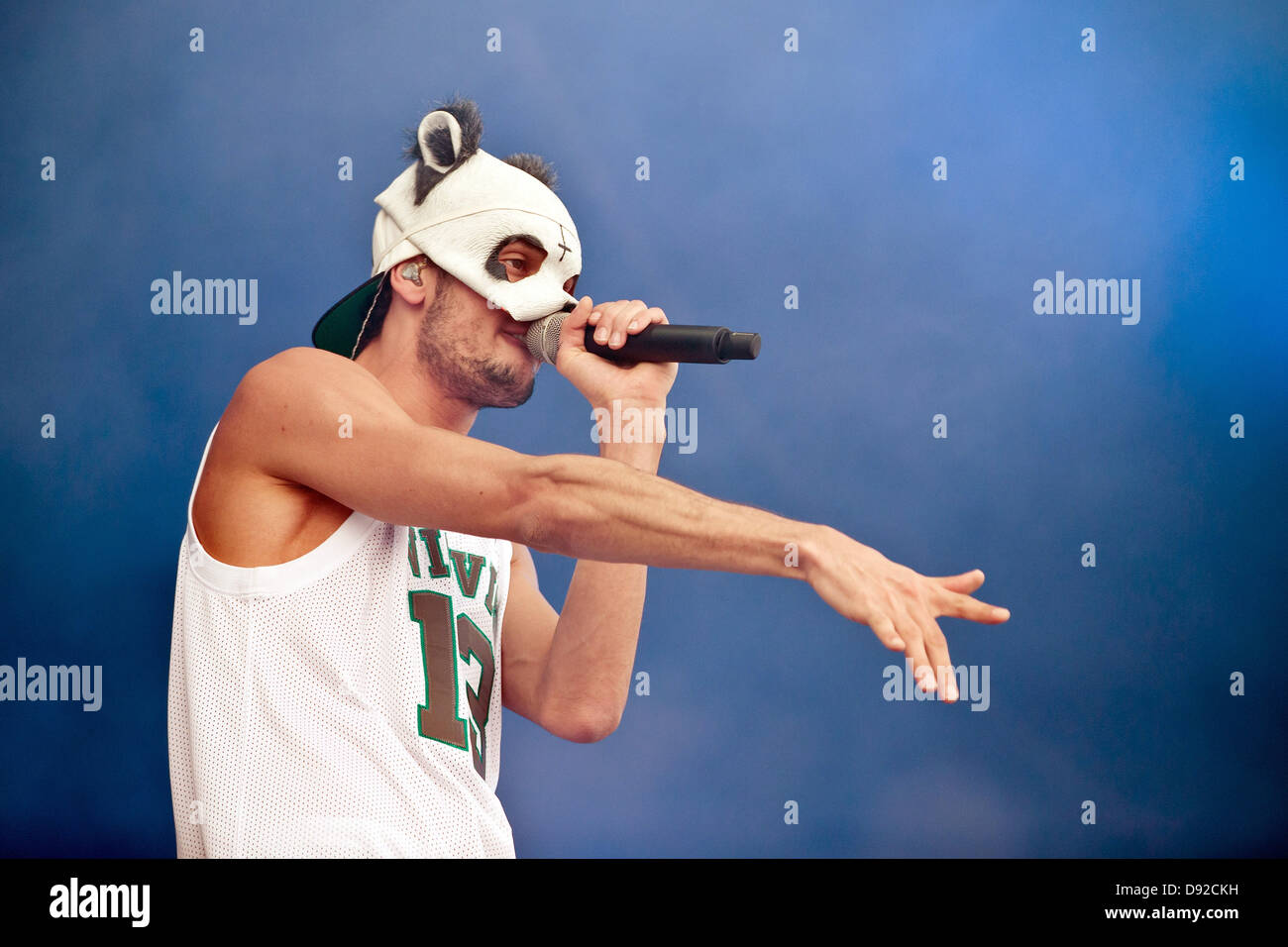 German rapper Cro performs on stage at music festival Rock im Park in  Nuremberg, Germany, 09