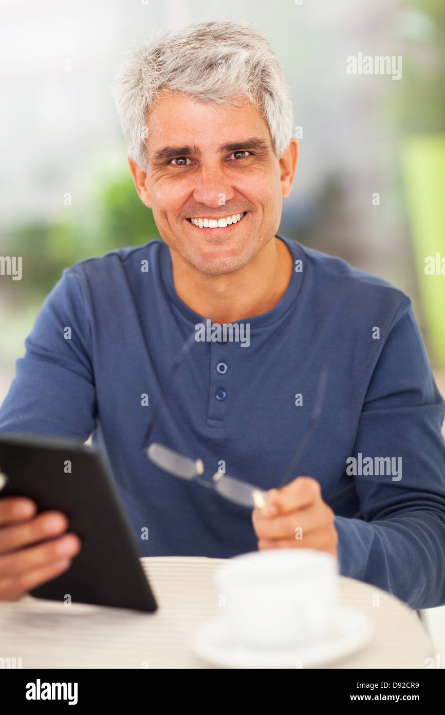 Portrait happy older man home hi-res stock photography and images - Alamy