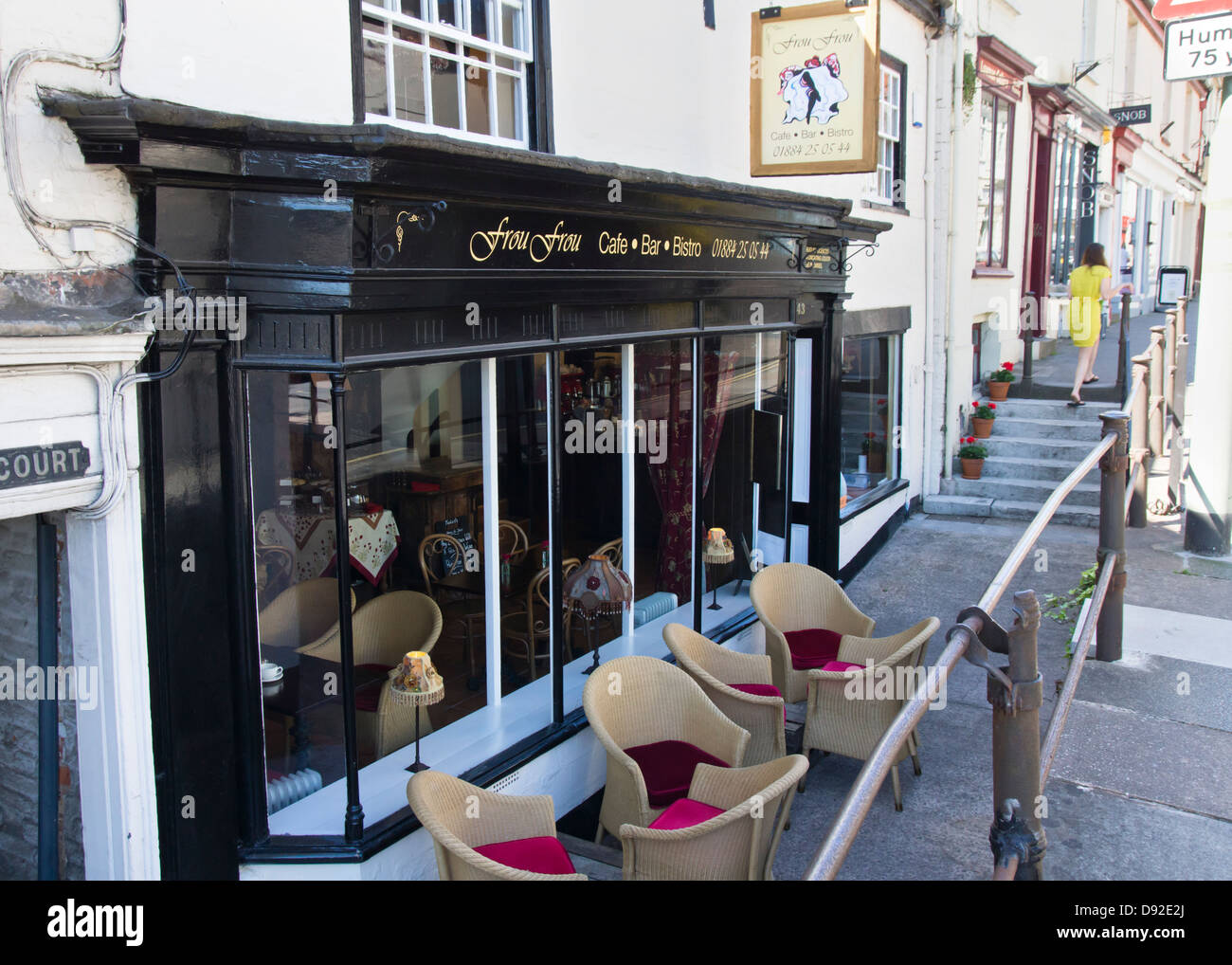 Tiverton a small town in Devon england UK Frou Frou cafe Bar Bistro