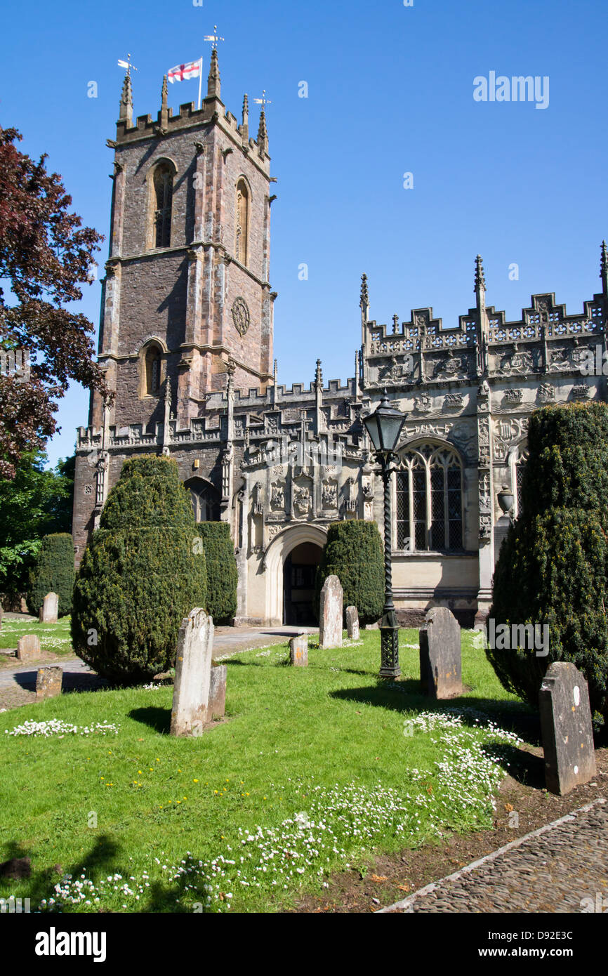 Tiverton a small town in Devon england UK St Peters Church Stock Photo ...