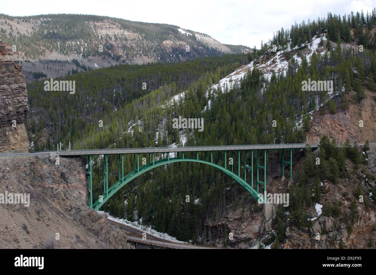One of only two steel arch bridges in the state of Colorado, the Eagle