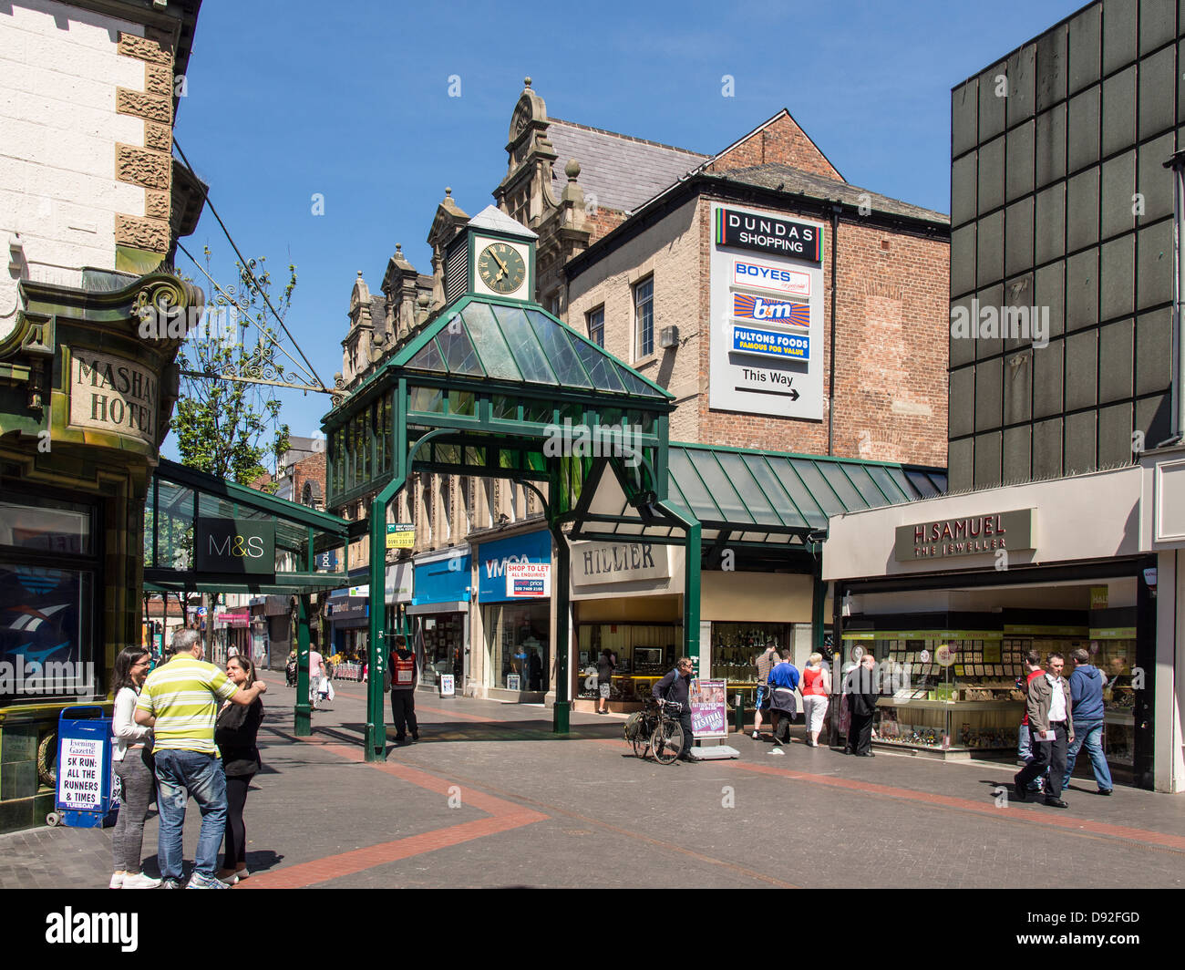 Linthorpe Road shopping area in Middlesbrough UK Stock Photo Alamy