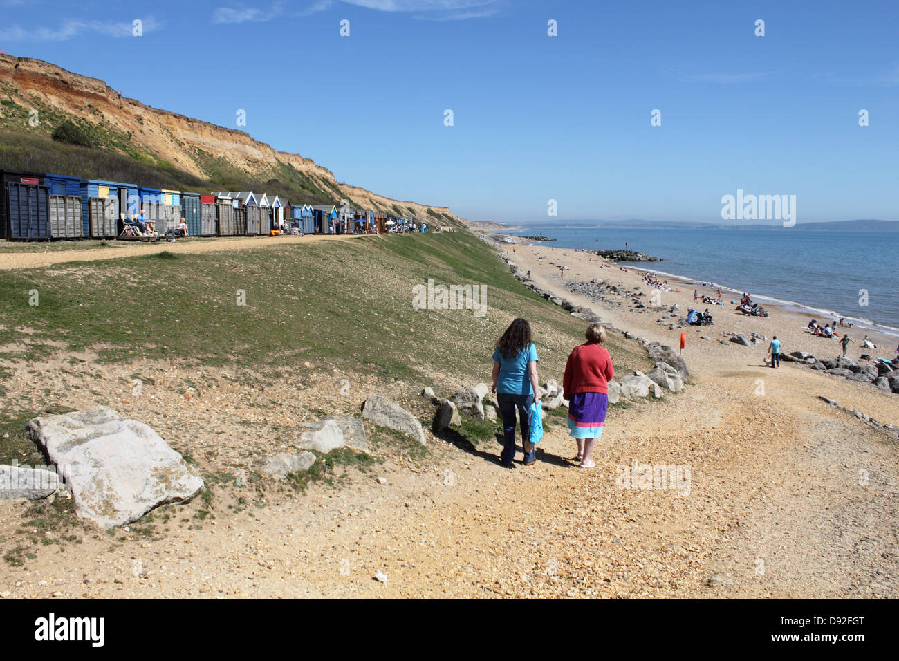 Beach huts Barton on Sea, Hampshire, England UK Stock Photo Alamy
