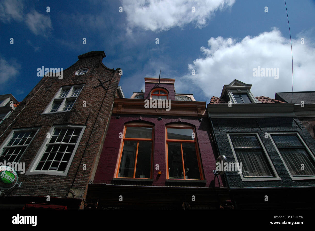 Classic Dutch houses in Haarlem, The Netherlands Stock Photo Alamy