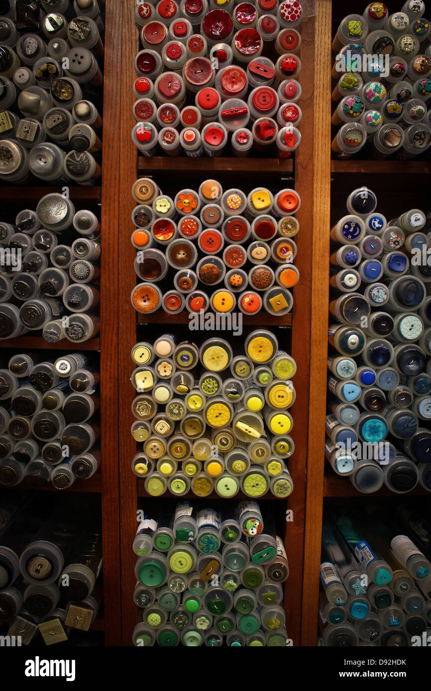 A display of buttons in a sewing supply store Stock Photo Alamy