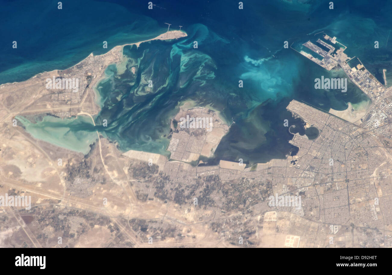 Tarut Bay located along the coastline of the Arabian Gulf Stock Photo