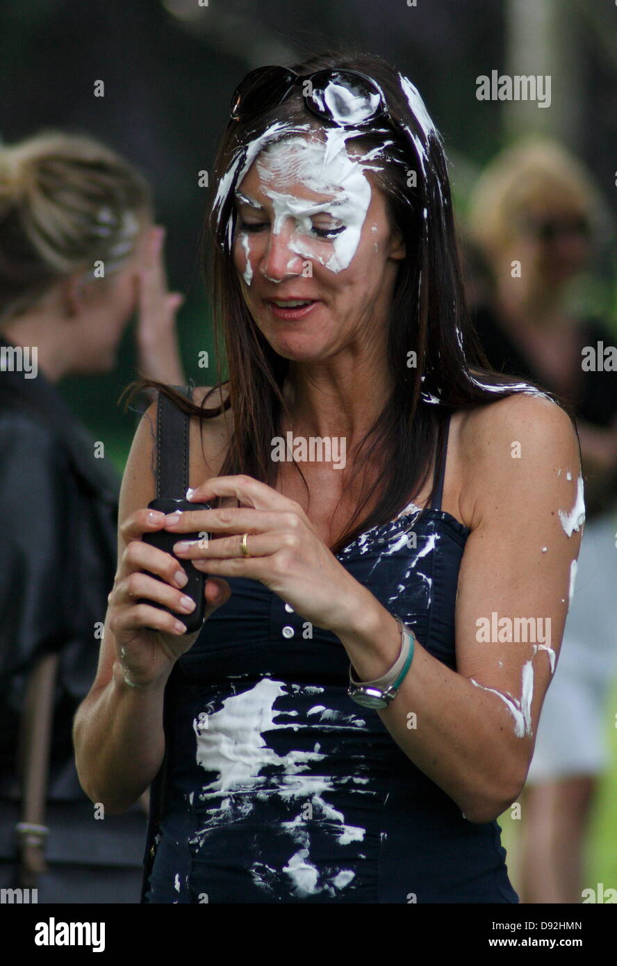 Custard pie face woman hires stock photography and images Alamy