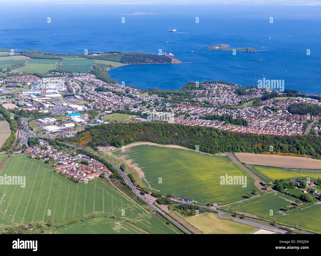 Aerial view of Dalgety Bay, Fife, Scotland Stock Photo
