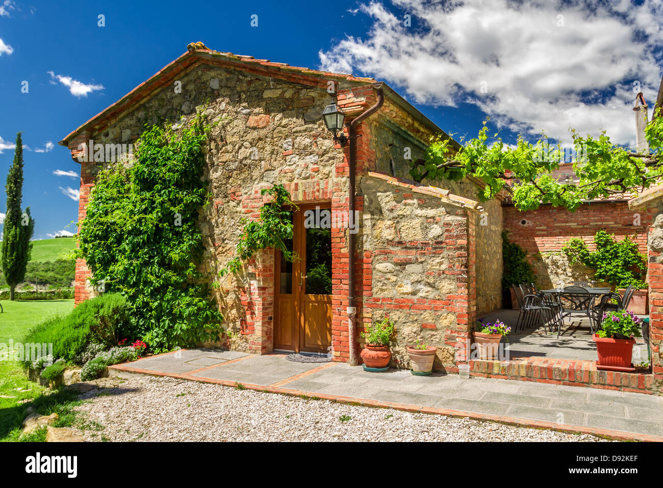 Summer cottage agriturismo in Tuscany, Italy Stock Photo
