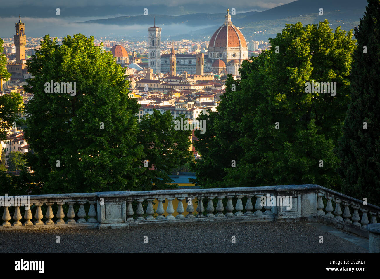 The skyline of the Tuscan city Firenze (Florence) in Italy Stock Photo