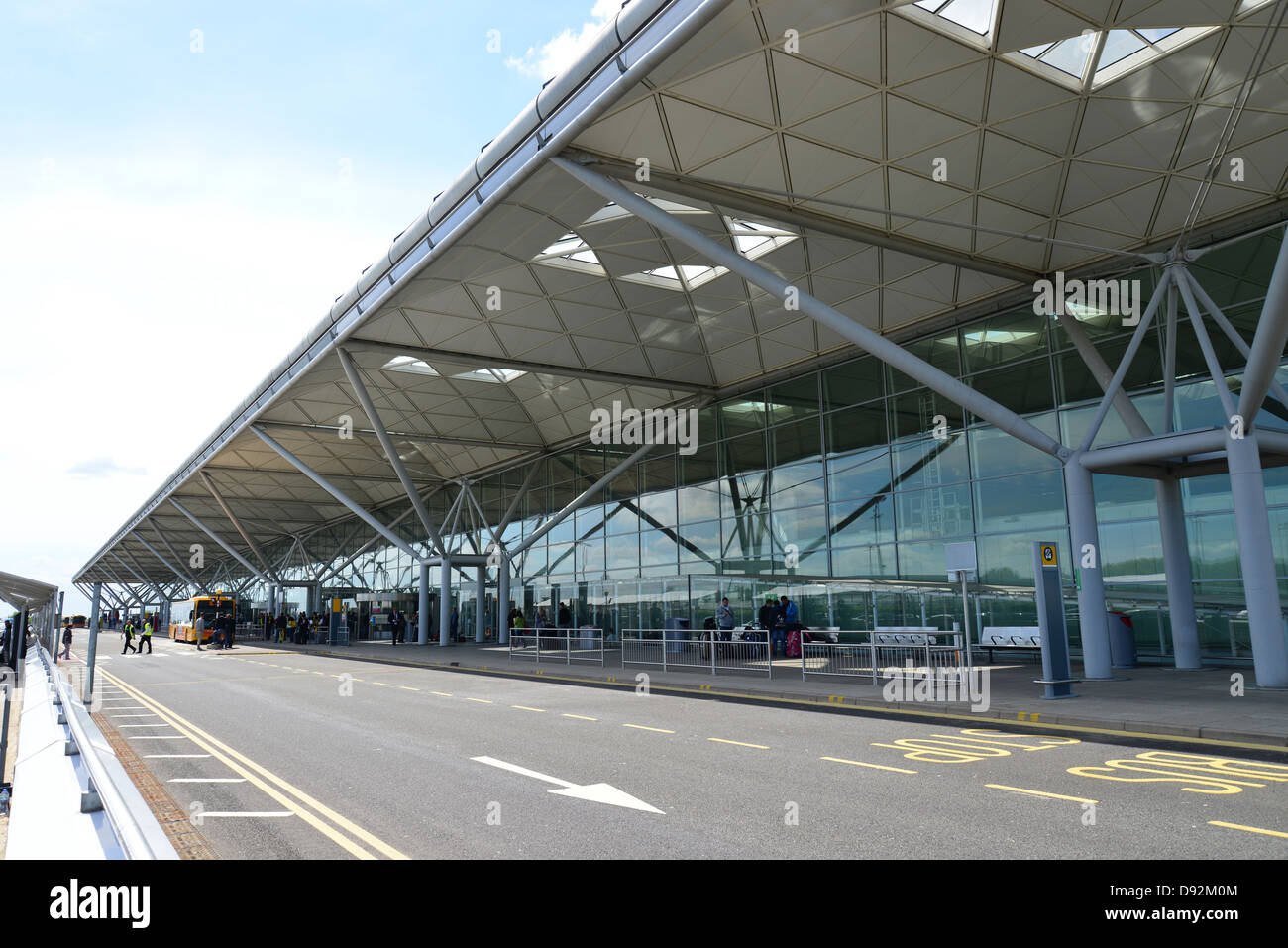 Departure level at Stansted Airport, Stansted Mountfitchet, Essex, England, United Kingdom Stock Photo