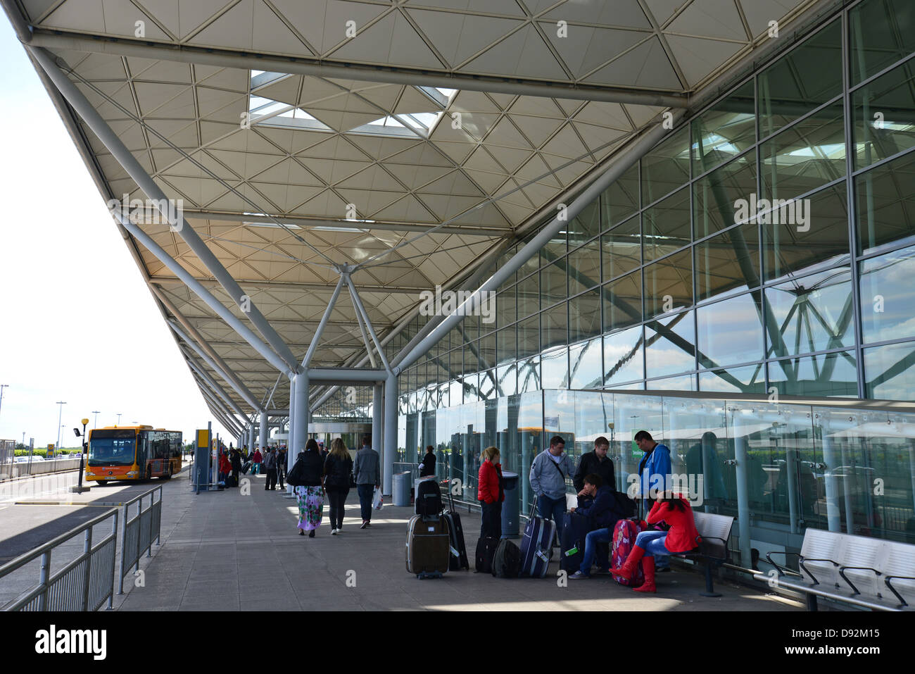 Departure level at Stansted Airport, Stansted Mountfitchet, Essex, England, United Kingdom Stock Photo