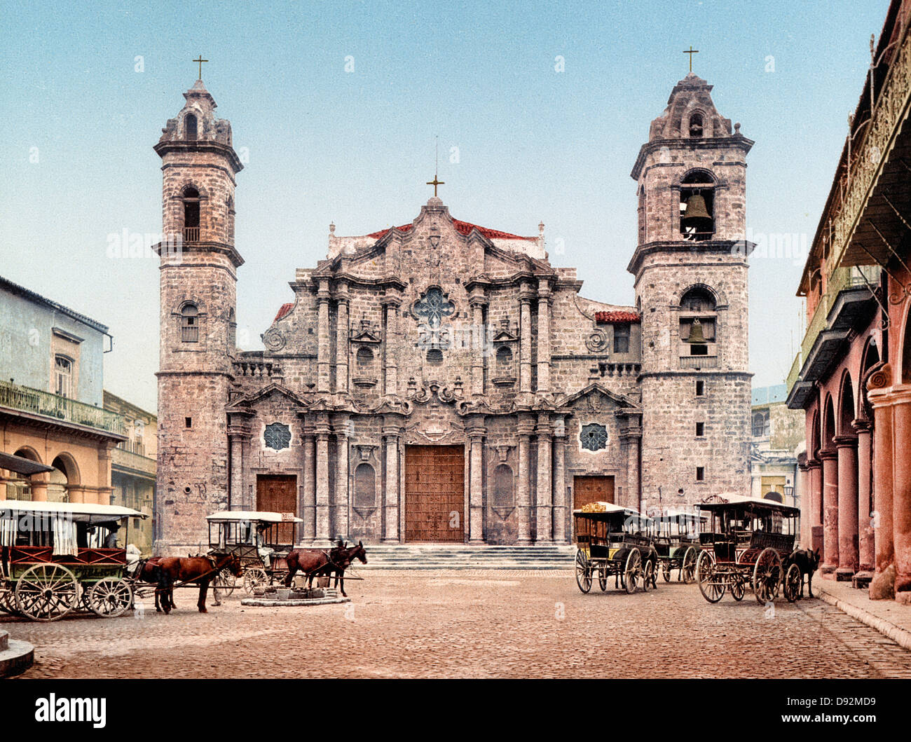 La catedral, Habana, Cuba, circa 1900 Stock Photo Alamy