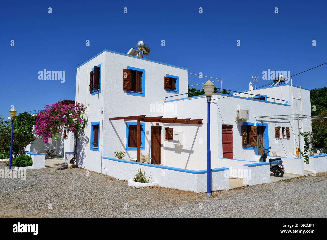 Andreas studios in Pefkos, Rhodes (Rodos), The Dodecanese, South Aegean Region, Greece Stock Photo