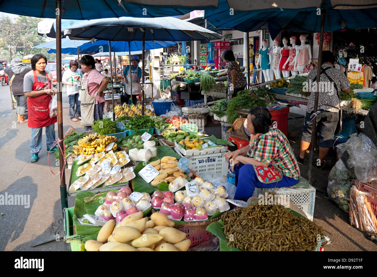 Street market at Chiang Mai, Thailand Stock Photo - Alamy