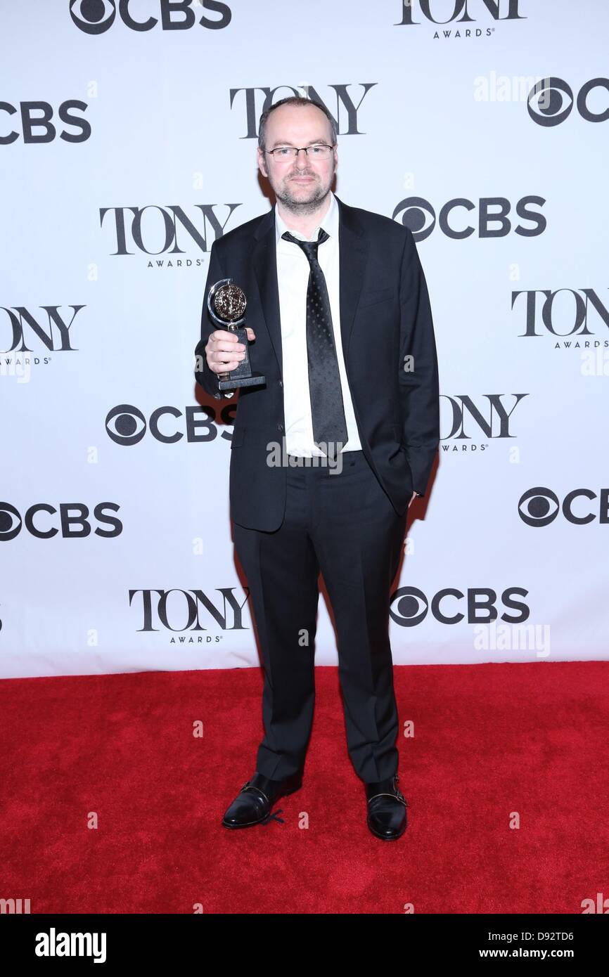 New York, USA. June 9th, 2013. Dennis Kelly in the press room for The 67th Annual Tony Awards - Press Room, Radio City Music Hall, New York, NY June 9, 2013. Photo By: Andres Otero/Everett Collection/Alamy Live News Stock Photo