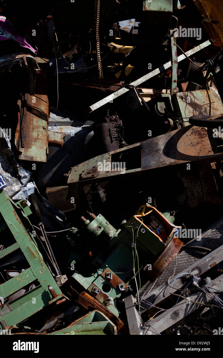 A heap of scrap metal and junk, close-up, full frame Stock Photo - Alamy