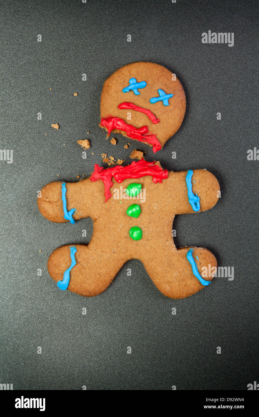 A decapitated gingerbread man Stock Photo - Alamy