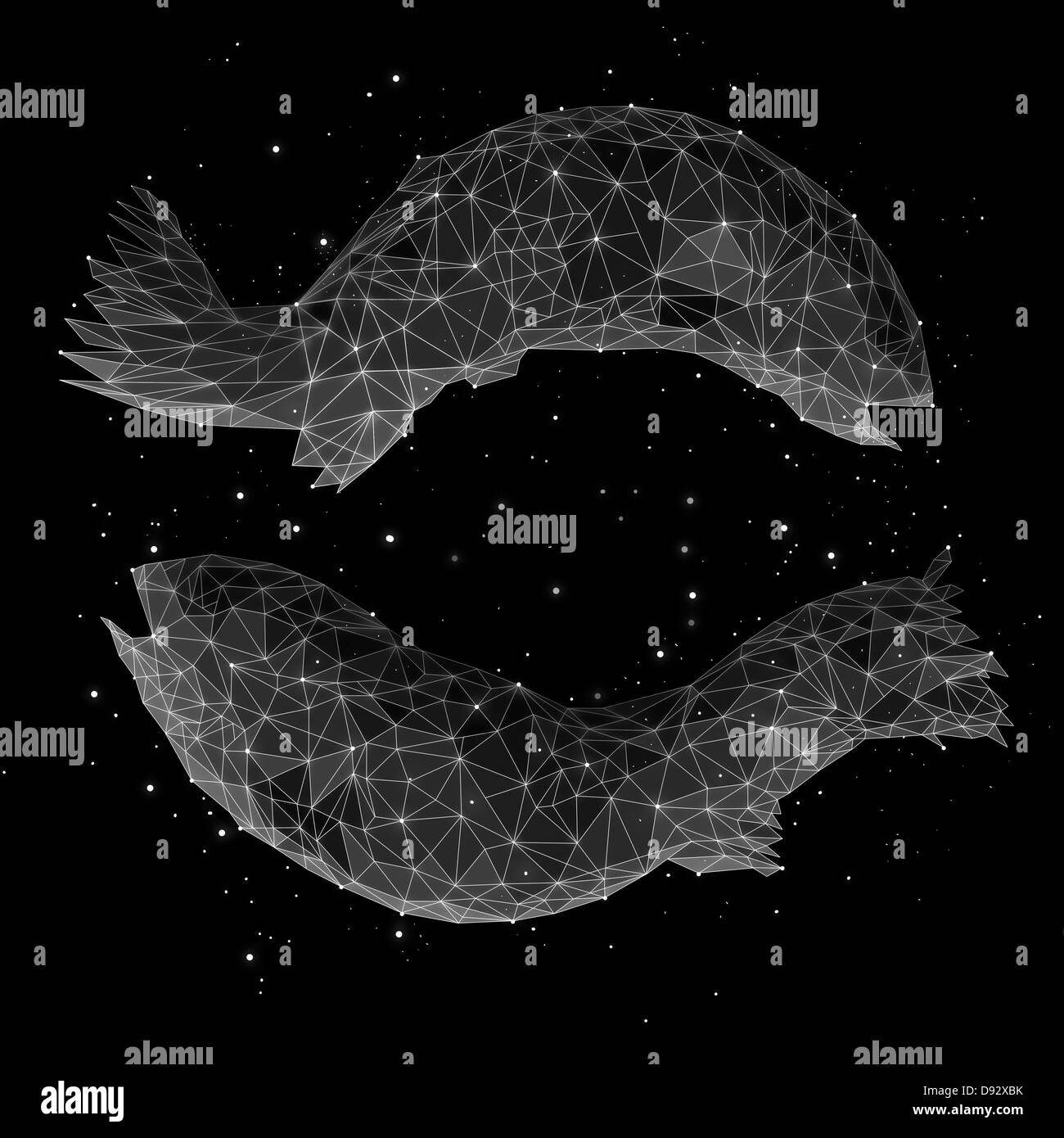 The constellation of Pisces Stock Photo