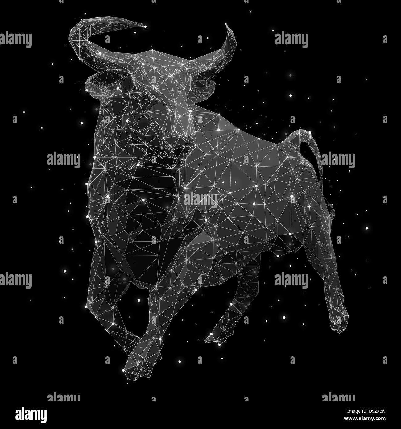 The constellation of Taurus Stock Photo